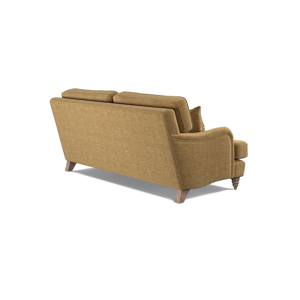 Stanmore 3 Seater Sofa in Lichen Fabric with Cream Stripe Scatters 3