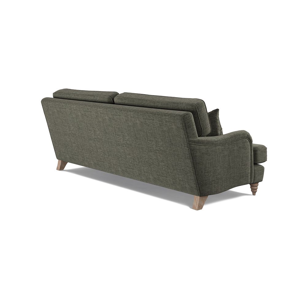 Stanmore 4 Seater Sofa in Thyme Fabric with Thyme Stripe Scatters 3