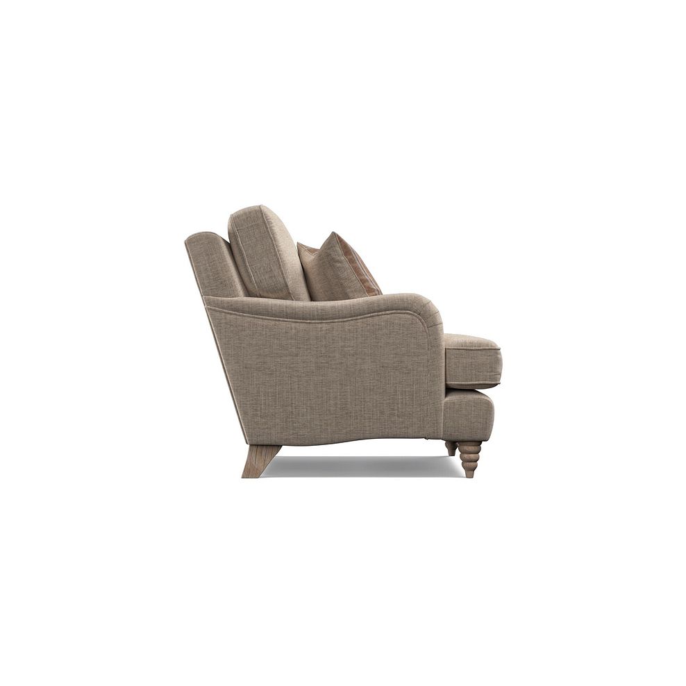 Stanmore Armchair in Cream Fabric with Pink Neutral Stripe Scatter 6