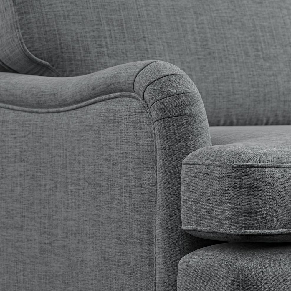 Stanmore Armchair in Grey Fabric with Cream Stripe Scatter 5