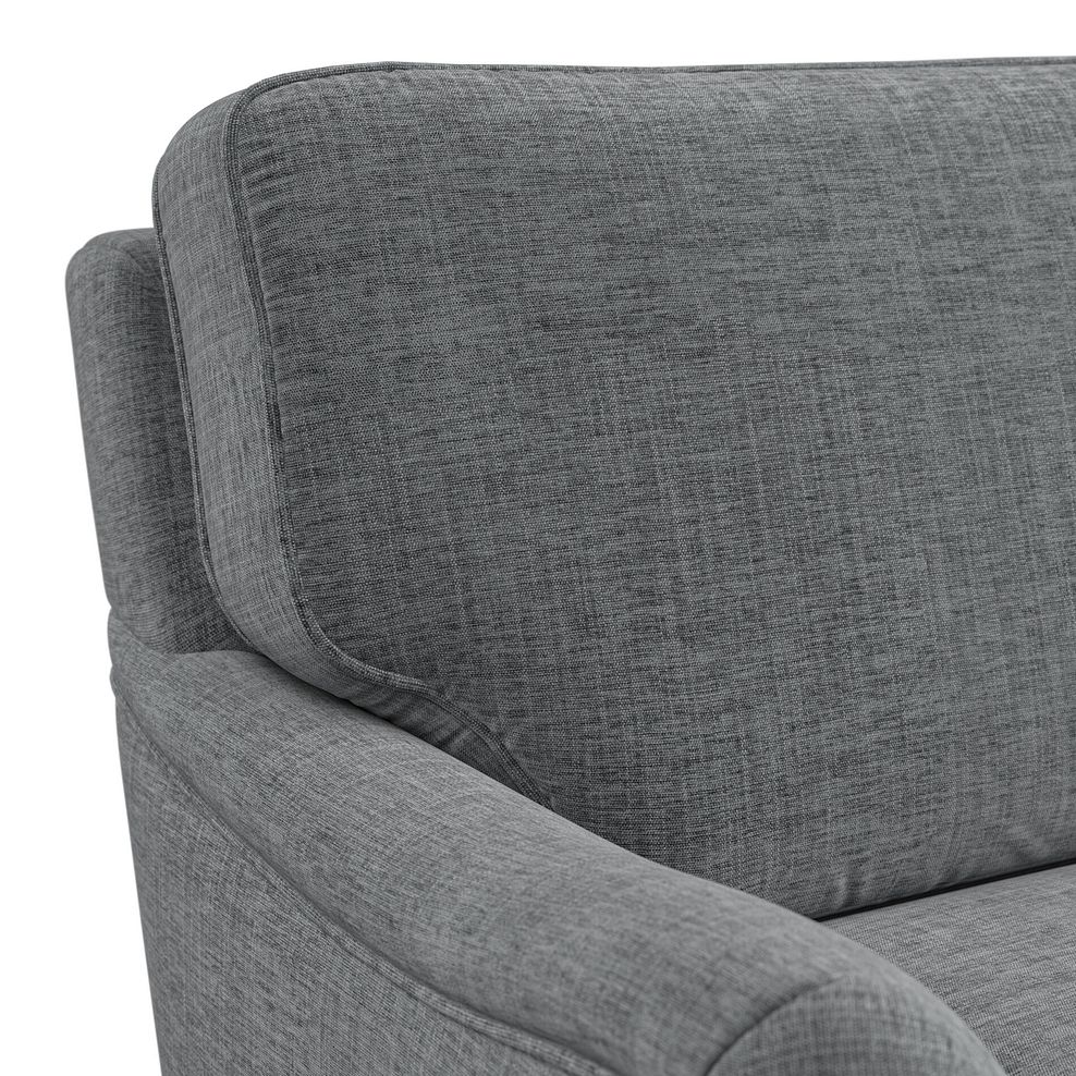 Stanmore Armchair in Grey Fabric with Cream Stripe Scatter 7