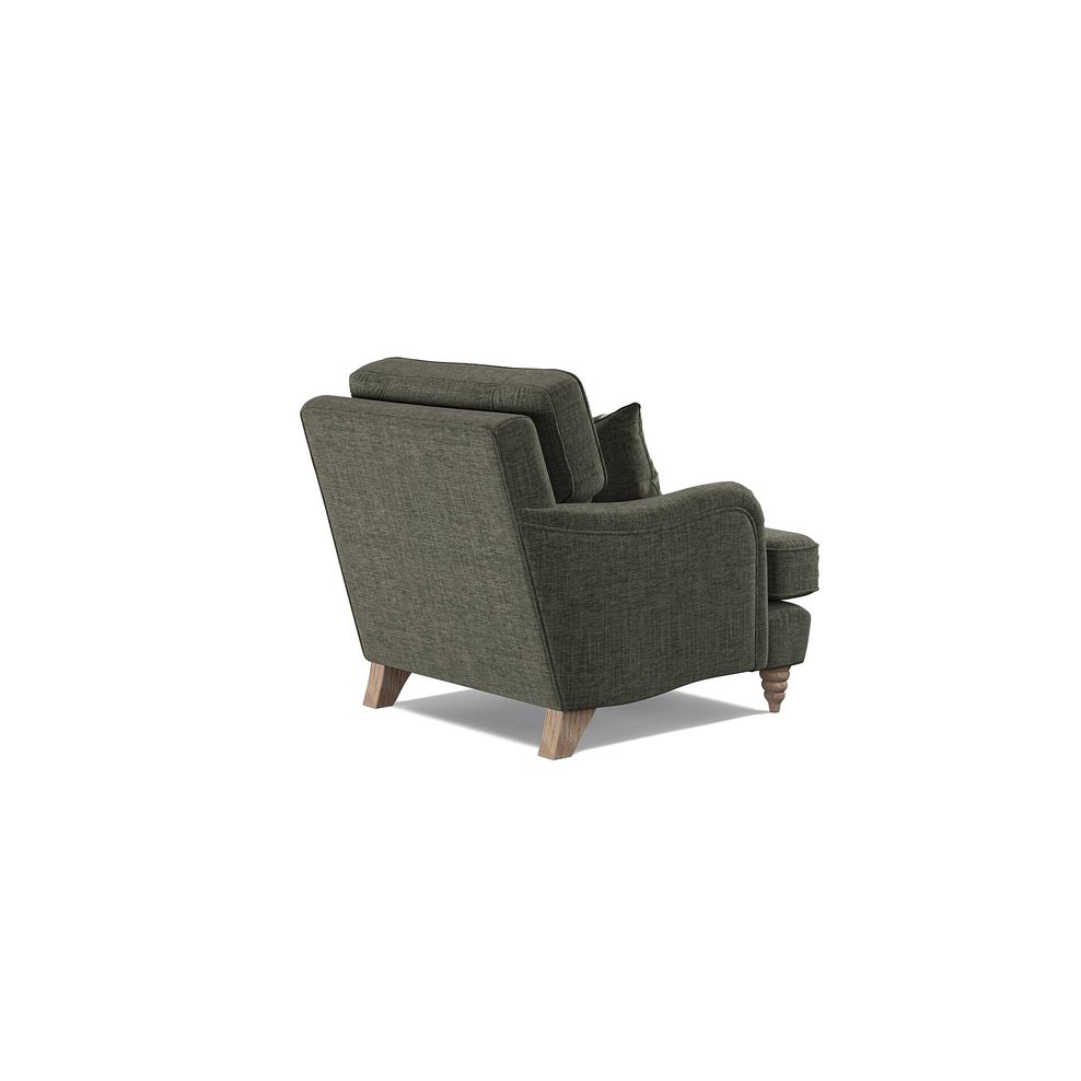Stanmore Armchair in Thyme Fabric with Thyme Stripe Scatter 3