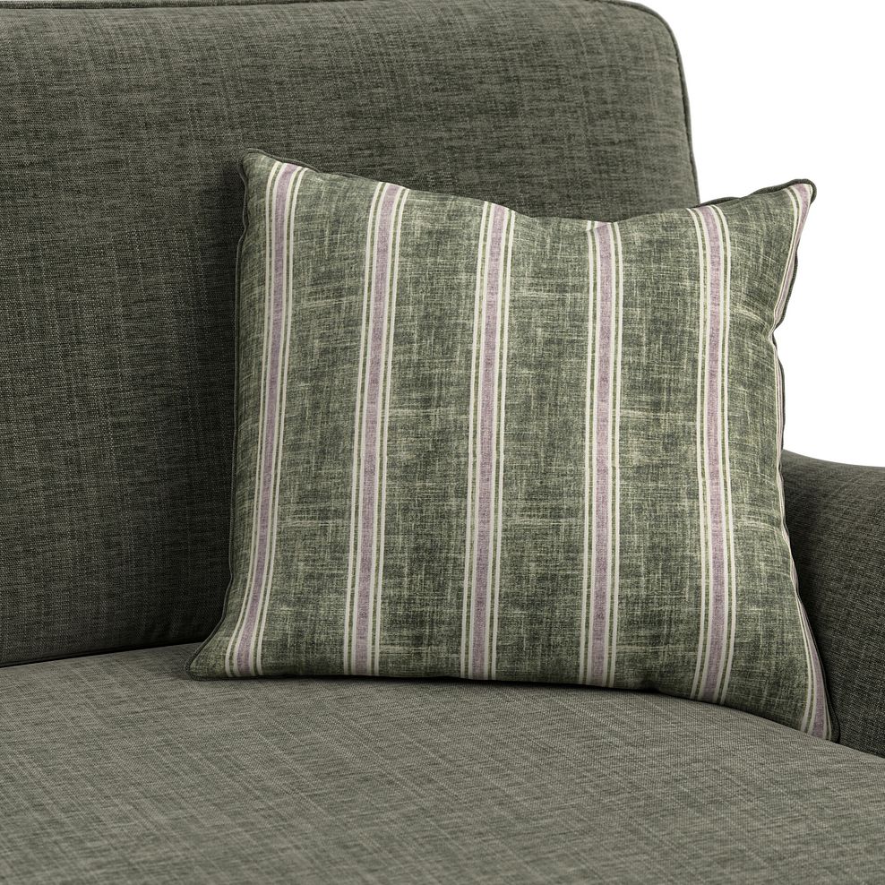 Stanmore Armchair in Thyme Fabric with Thyme Stripe Scatter 8