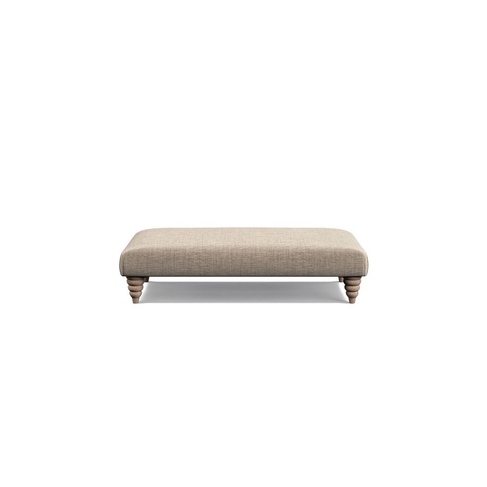 Stanmore Rectangle Footstool in Cream Fabric 2