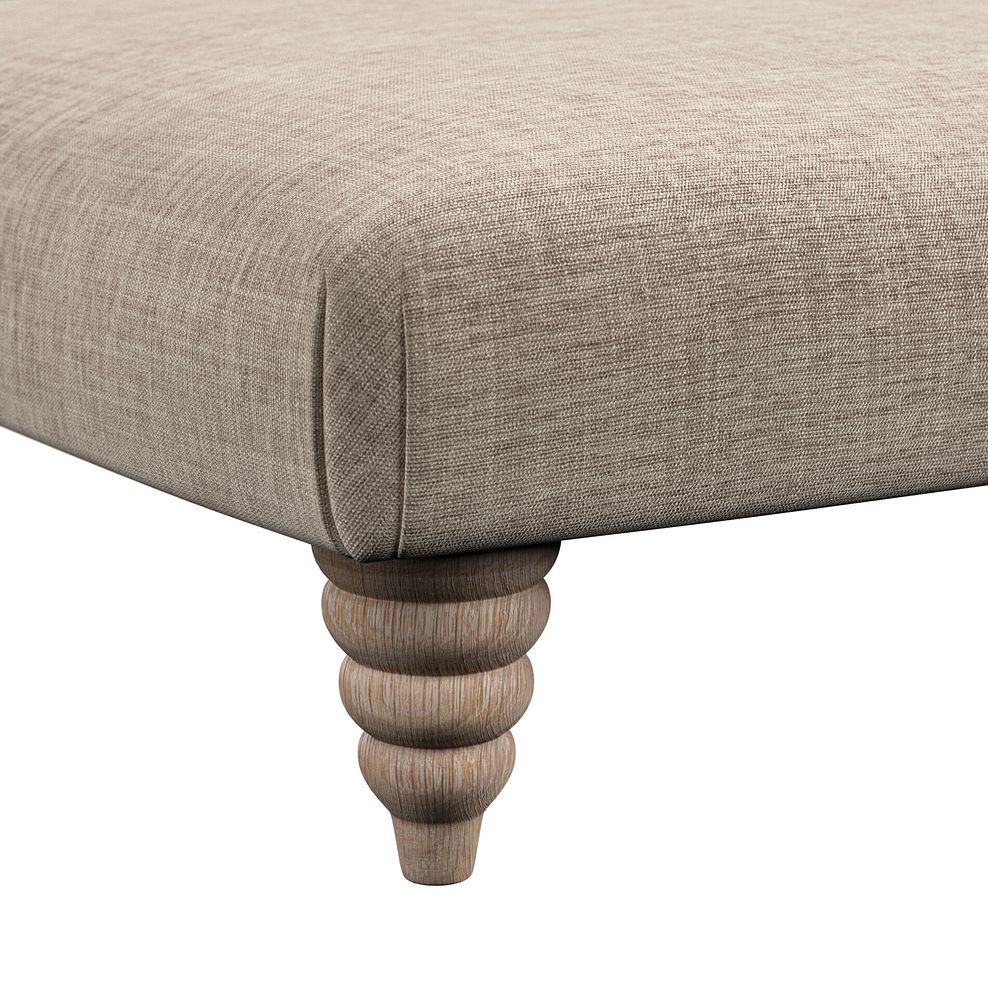 Stanmore Rectangle Footstool in Cream Fabric 5
