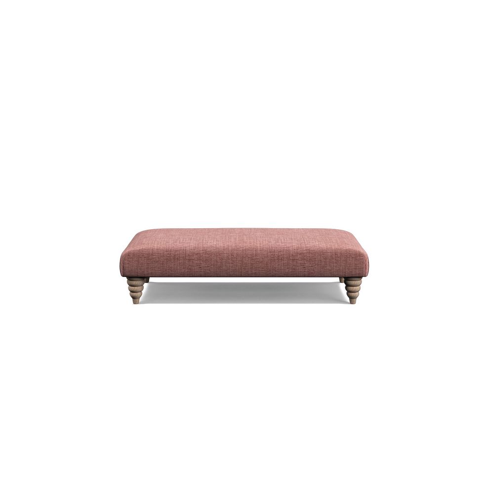 Stanmore Rectangle Footstool in Dusky Pink Fabric 2