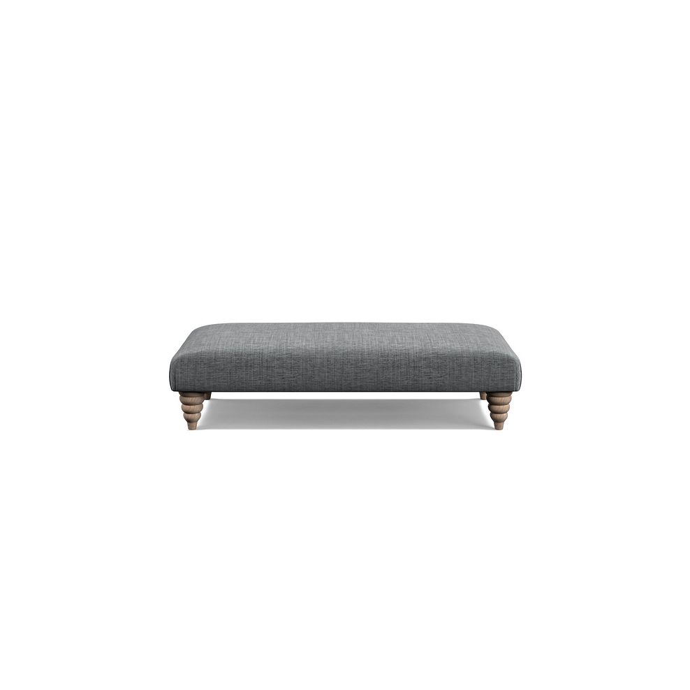Stanmore Rectangle Footstool in Grey Fabric Thumbnail 2