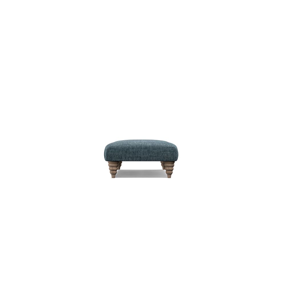 Stanmore Rectangle Footstool in Prussian Fabric 3