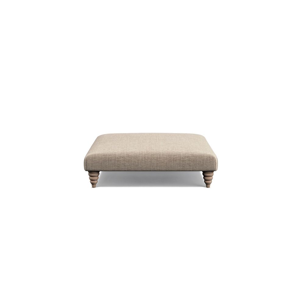 Stanmore Square Footstool in Cream Fabric Thumbnail 3