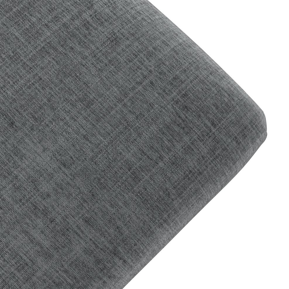 Stanmore Square Footstool in Grey Fabric 3