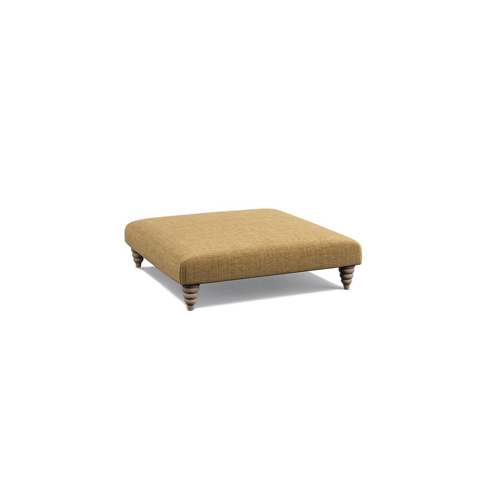 Stanmore Square Footstool in Lichen Fabric 1