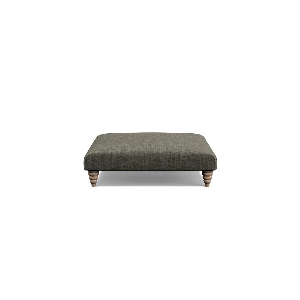 Stanmore Square Footstool in Thyme Fabric 2