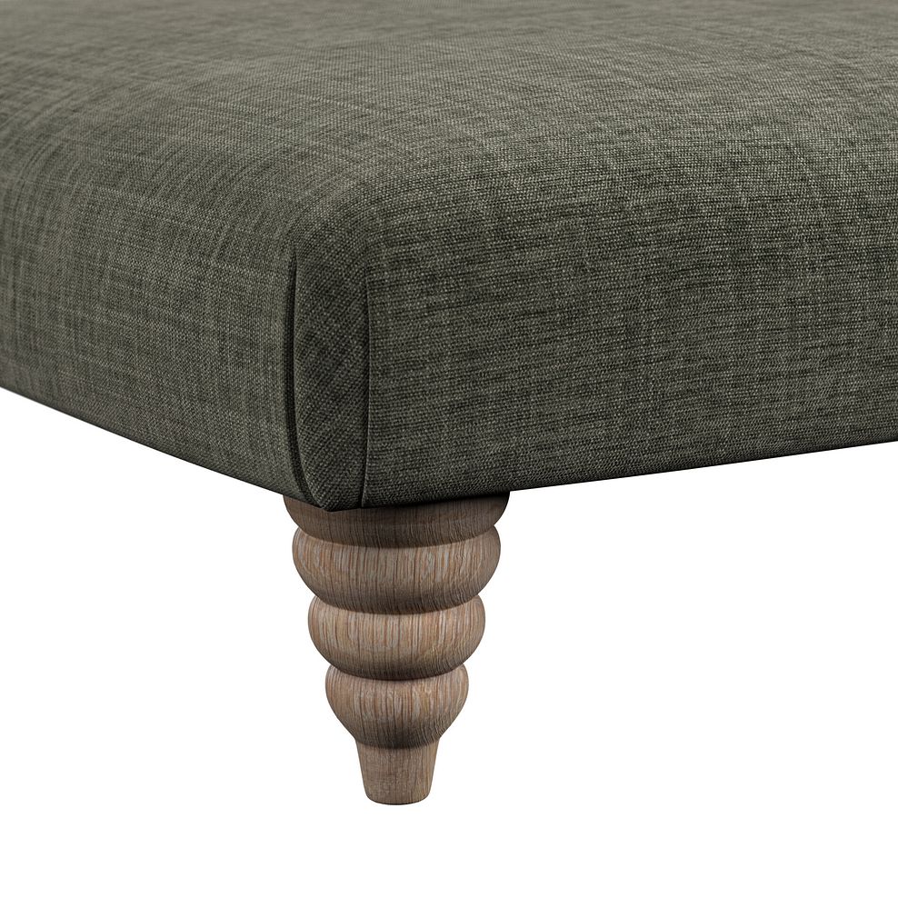 Stanmore Square Footstool in Thyme Fabric 4