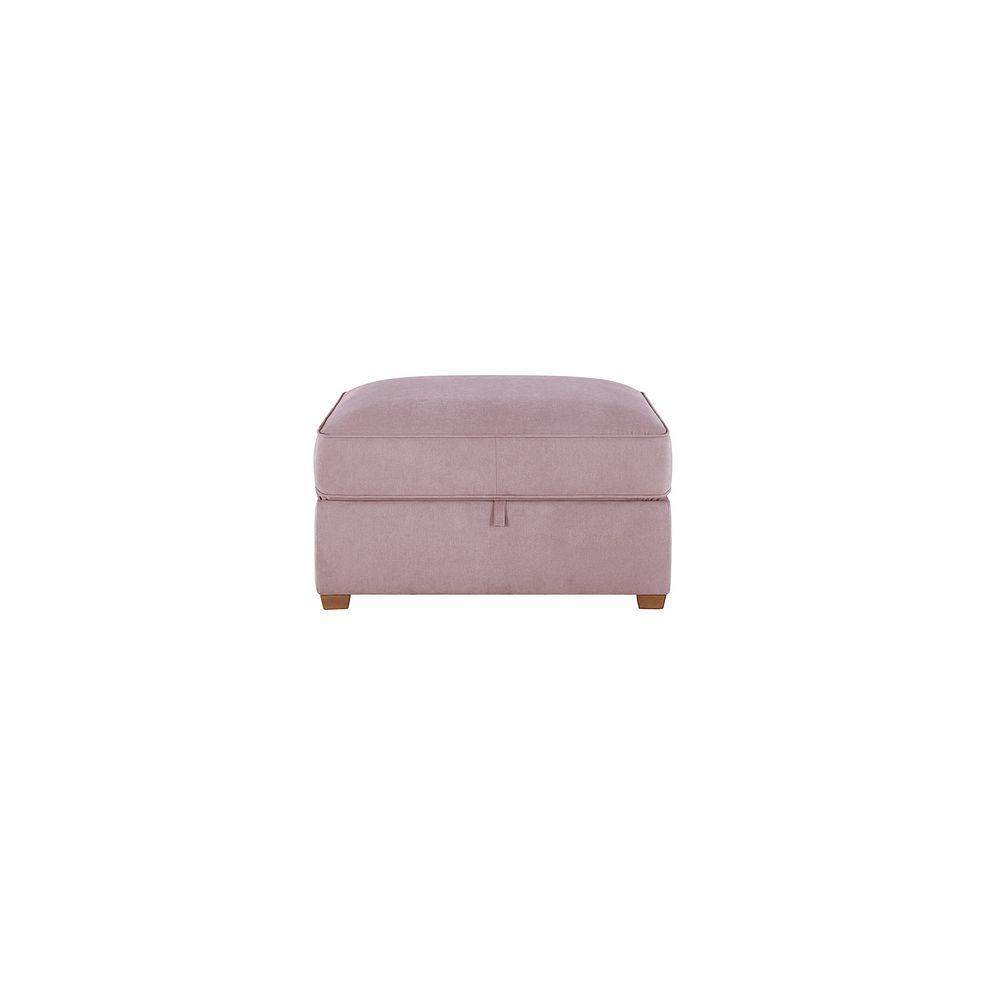 Texas Corner Chaise Large Storage Footstool in Rose fabric 2