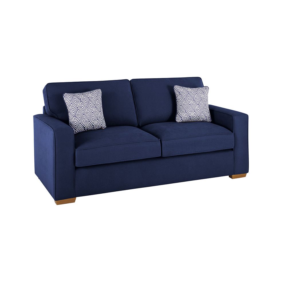 Texas 3 Seater Sofa in Navy fabric 1