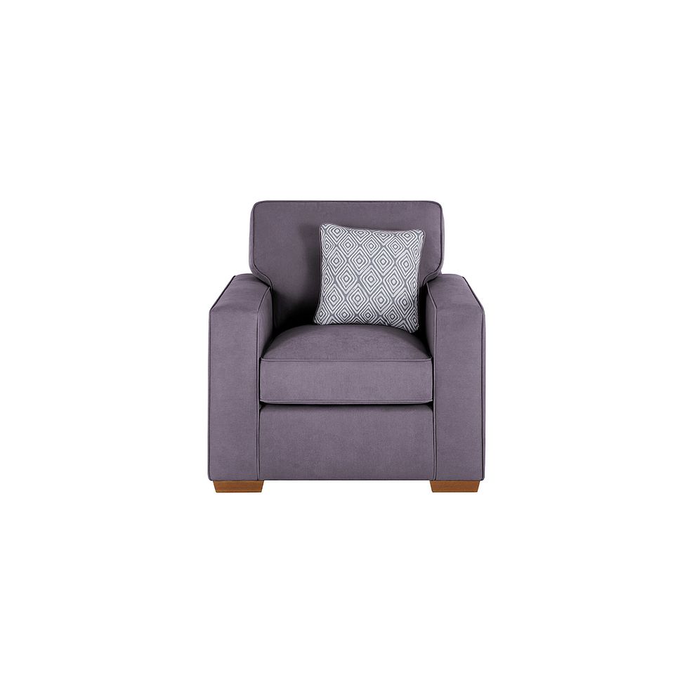 Texas Armchair in Pewter fabric 2