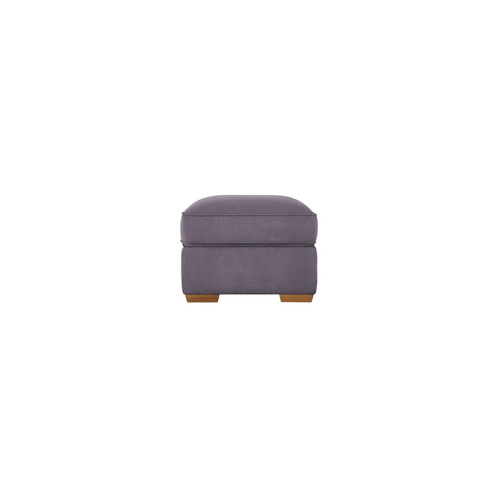 Texas Corner Chaise Large Storage Footstool in Pewter fabric 4