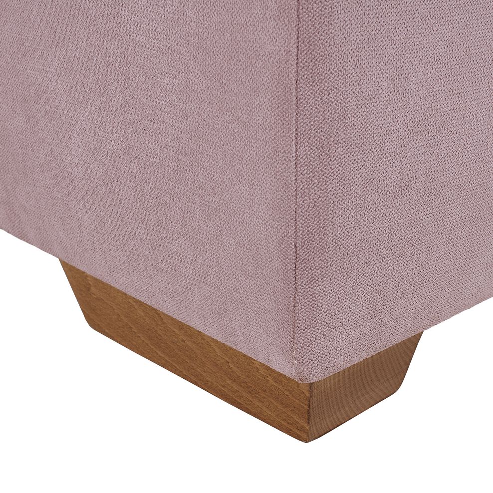 Texas Corner Chaise Large Storage Footstool in Rose fabric 4
