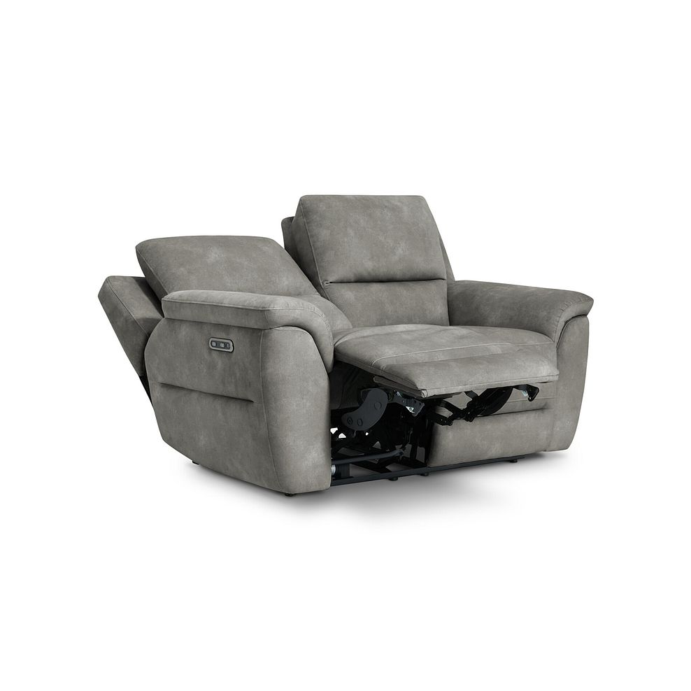 Theo 2 Seater Power Recliner Sofa in Dexter Stone Fabric 3