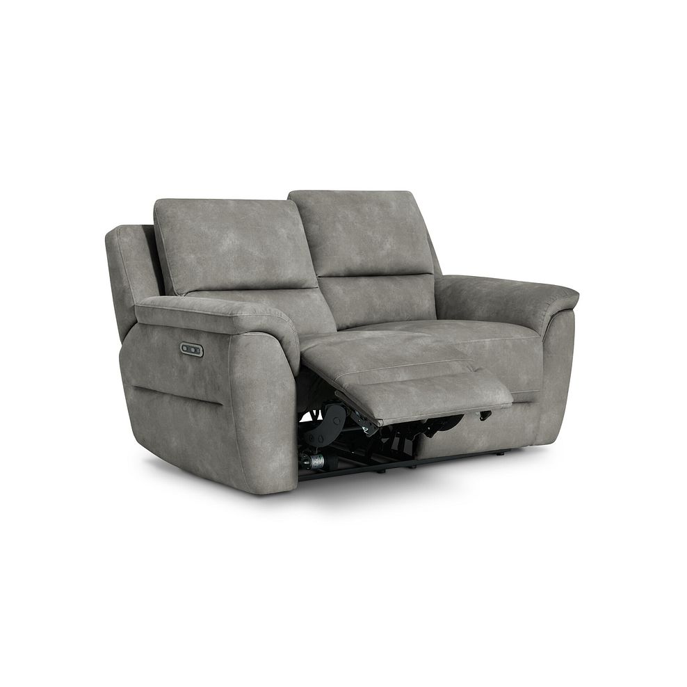 Theo 2 Seater Power Recliner Sofa in Dexter Stone Fabric 2