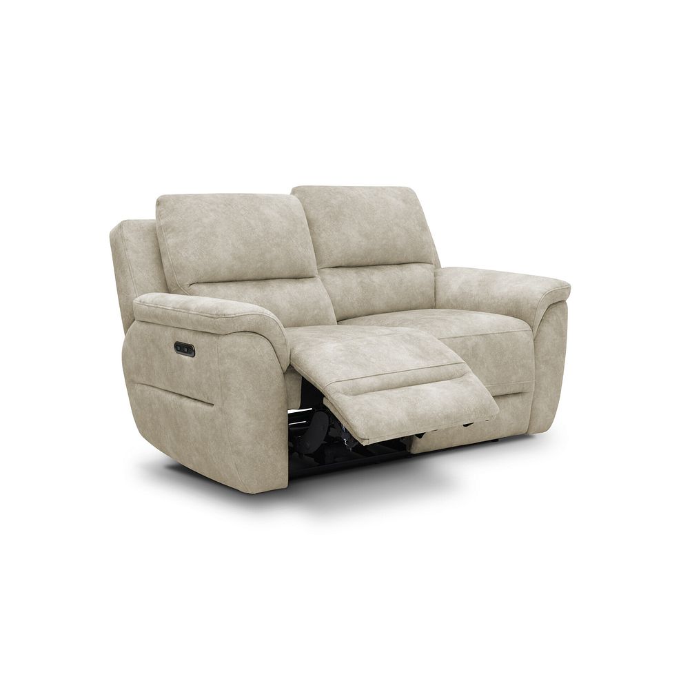 Theo 2 Seater Power Recliner Sofa in Marble Cream Fabric 2