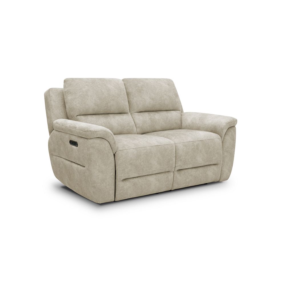 Theo 2 Seater Power Recliner Sofa in Marble Cream Fabric 1