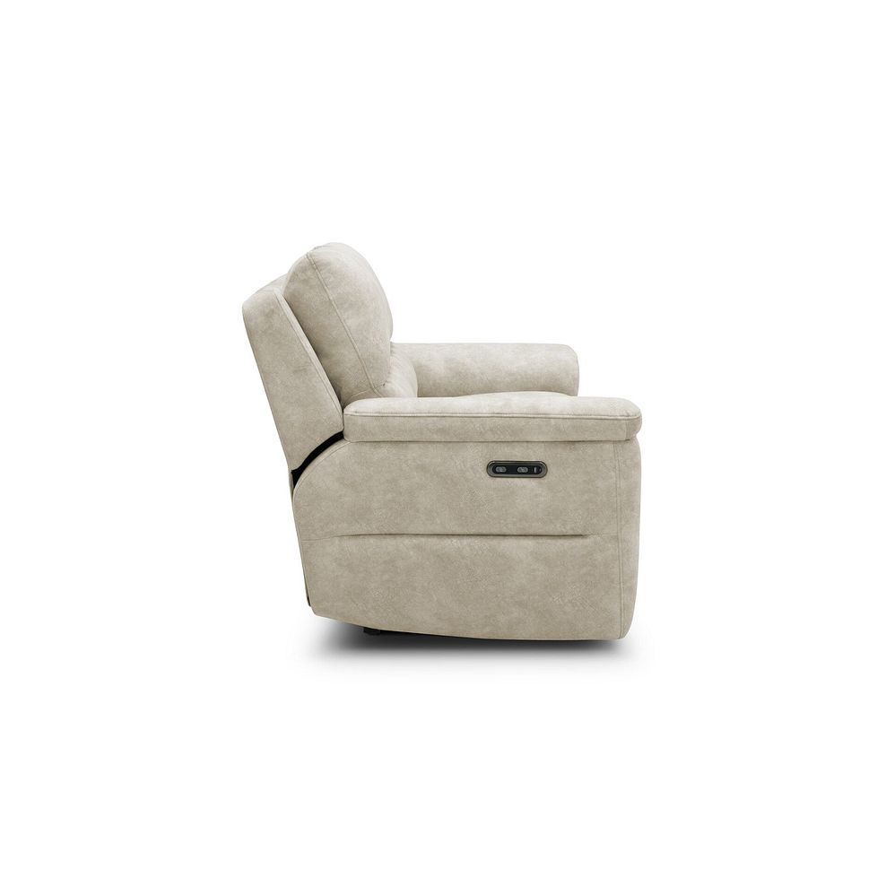 Theo 2 Seater Power Recliner Sofa in Marble Cream Fabric 5