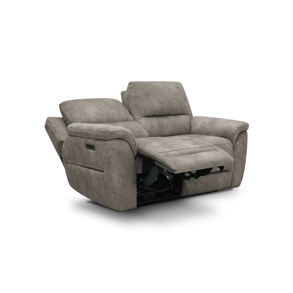 Theo 2 Seater Power Recliner Sofa in Marble Mink Fabric 3