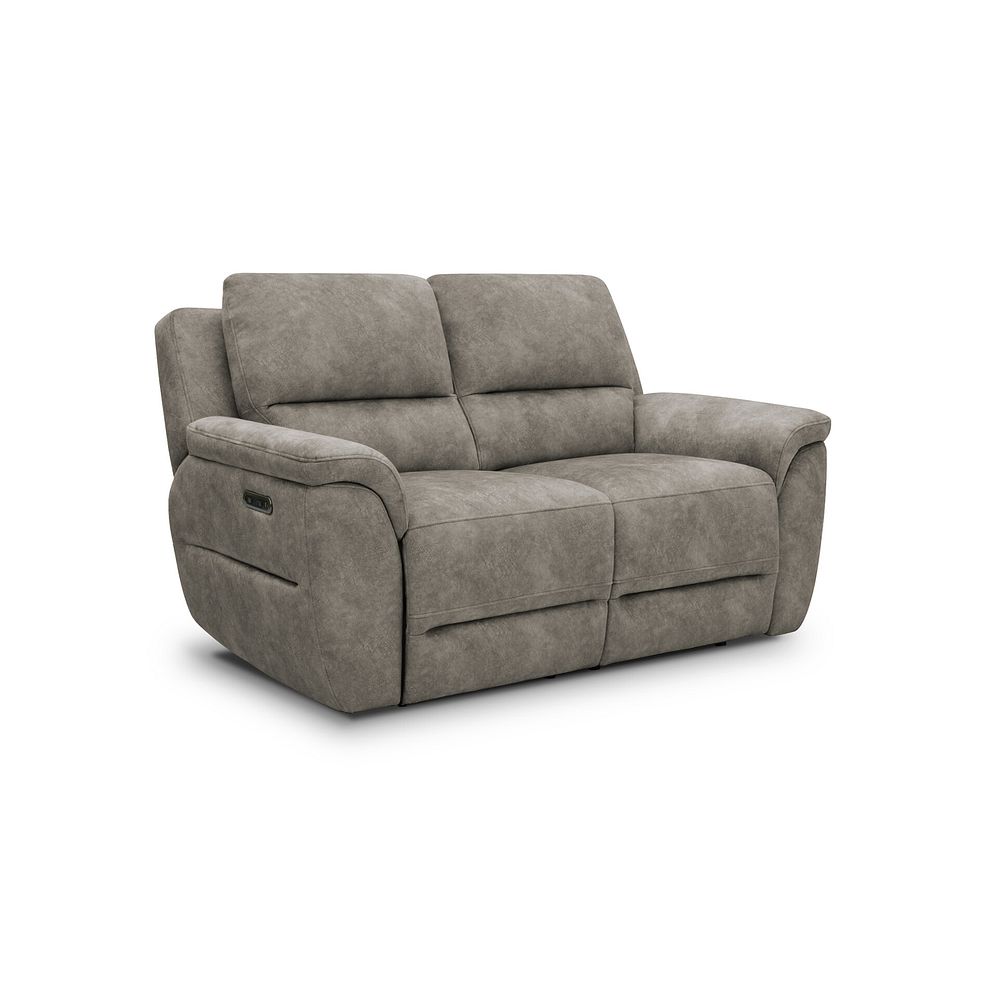 Theo 2 Seater Power Recliner Sofa in Marble Mink Fabric 1