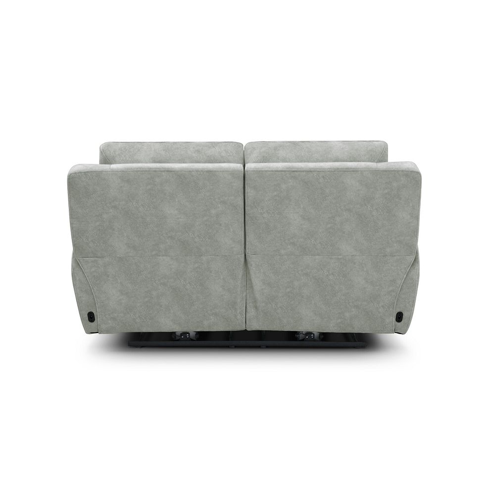 Theo 2 Seater Power Recliner Sofa in Marble Silver Fabric 7