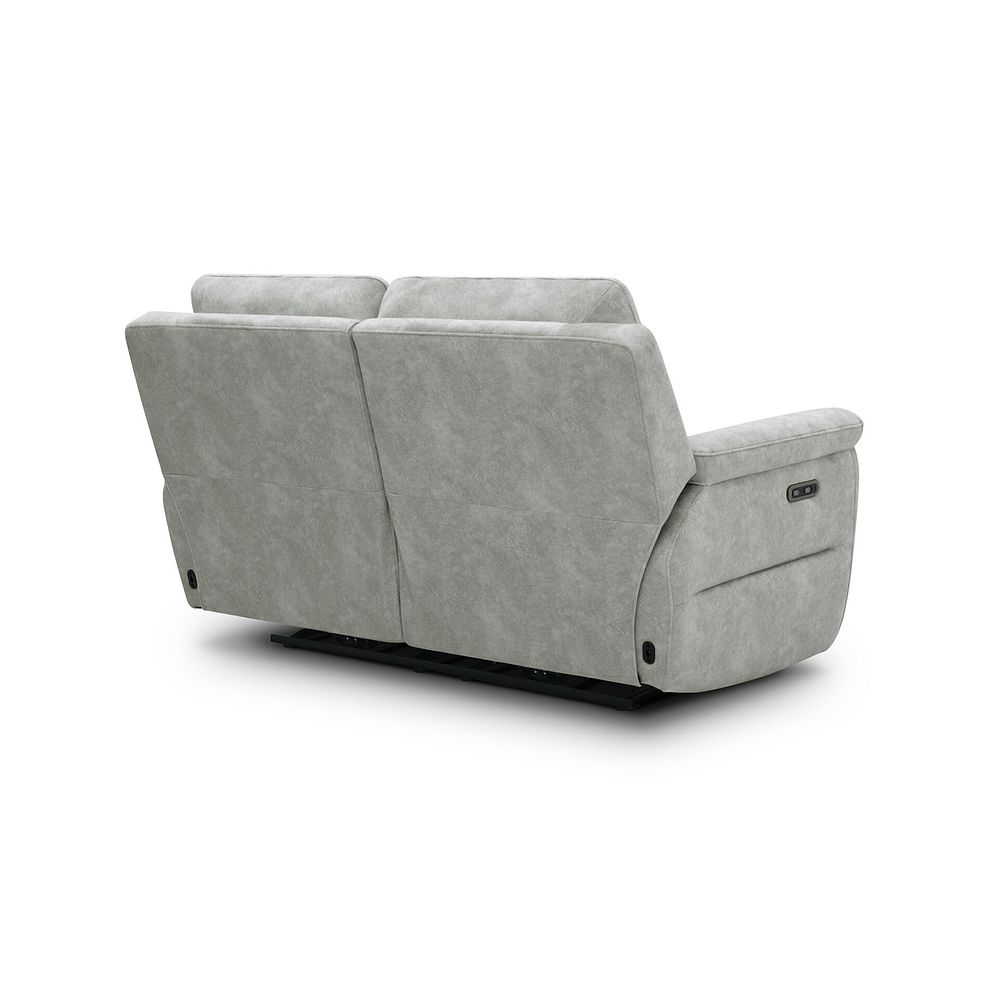 Theo 2 Seater Power Recliner Sofa in Marble Silver Fabric 6