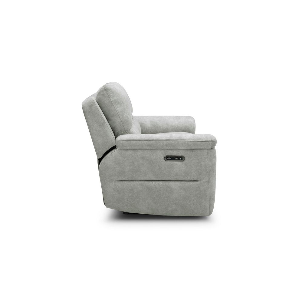 Theo 2 Seater Power Recliner Sofa in Marble Silver Fabric 5