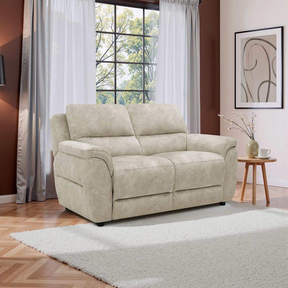 Theo 2 Seater Sofa in Marble Cream Fabric 1
