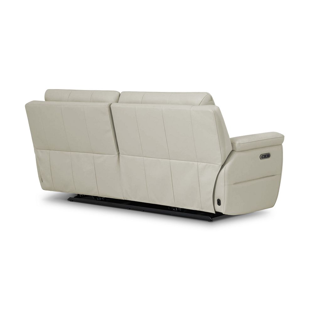 Theo 3 Seater Power Recliner Sofa in Bone China Leather 5