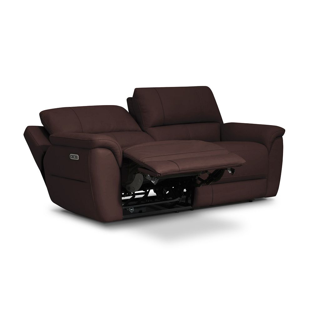 Theo 3 Seater Power Recliner Sofa in Chestnut Leather 3