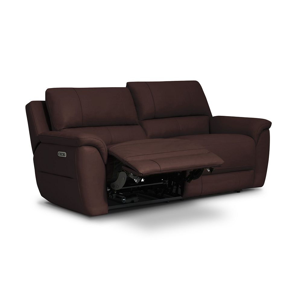 Theo 3 Seater Power Recliner Sofa in Chestnut Leather 2