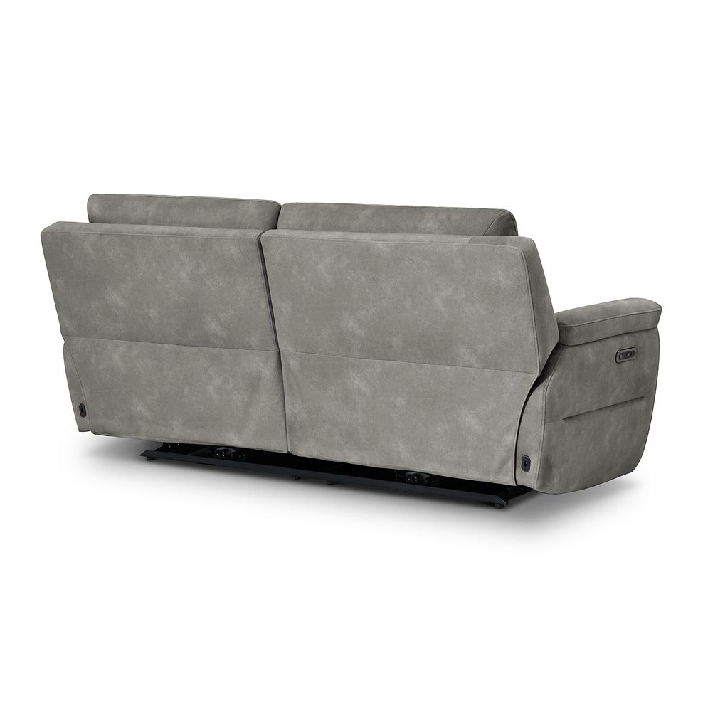 Theo 3 Seater Power Recliner Sofa in Dexter Stone Fabric 7