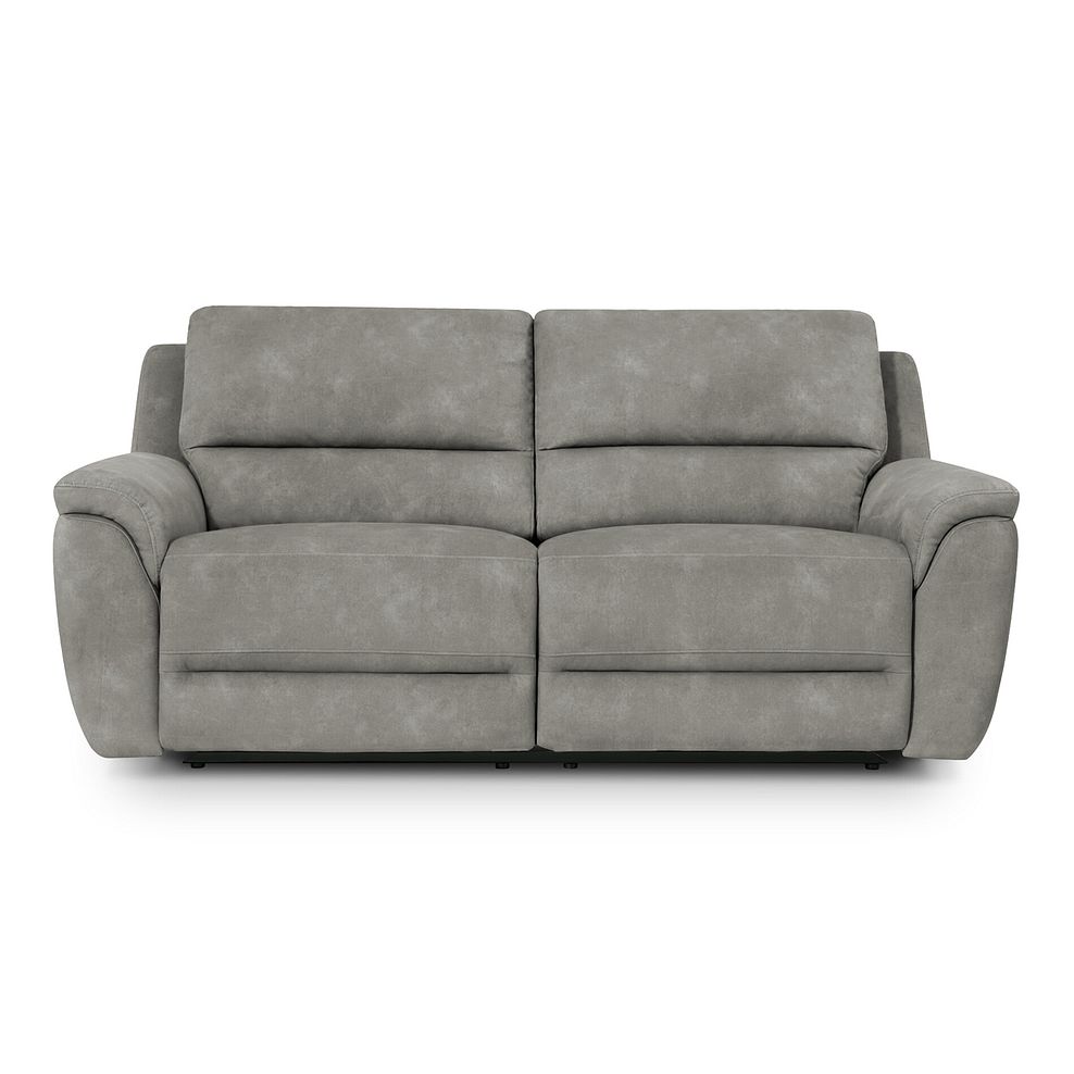 Theo 3 Seater Power Recliner Sofa in Dexter Stone Fabric 4