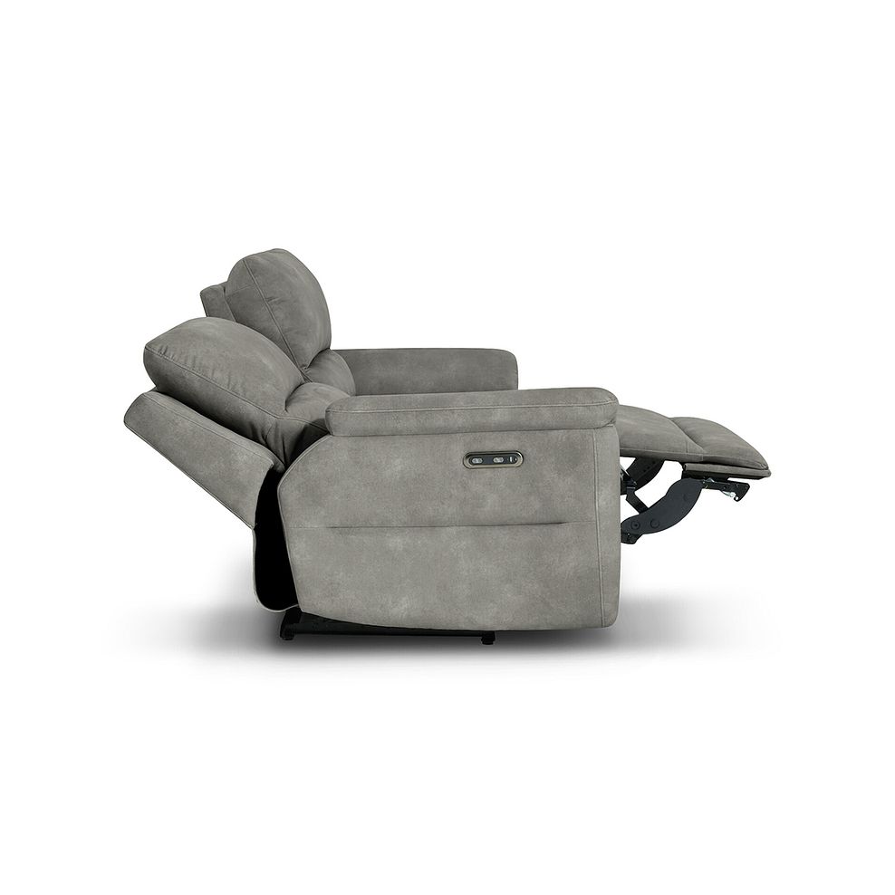 Theo 3 Seater Power Recliner Sofa in Dexter Stone Fabric 6