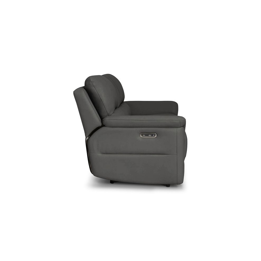 Theo 3 Seater Power Recliner Sofa in Elephant Grey Leather 6