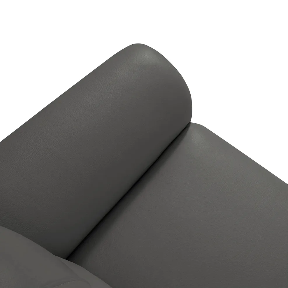 Theo 3 Seater Power Recliner Sofa in Elephant Grey Leather 10