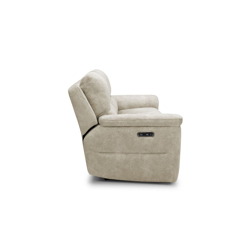 Theo 3 Seater Power Recliner Sofa in Marble Cream Fabric 5