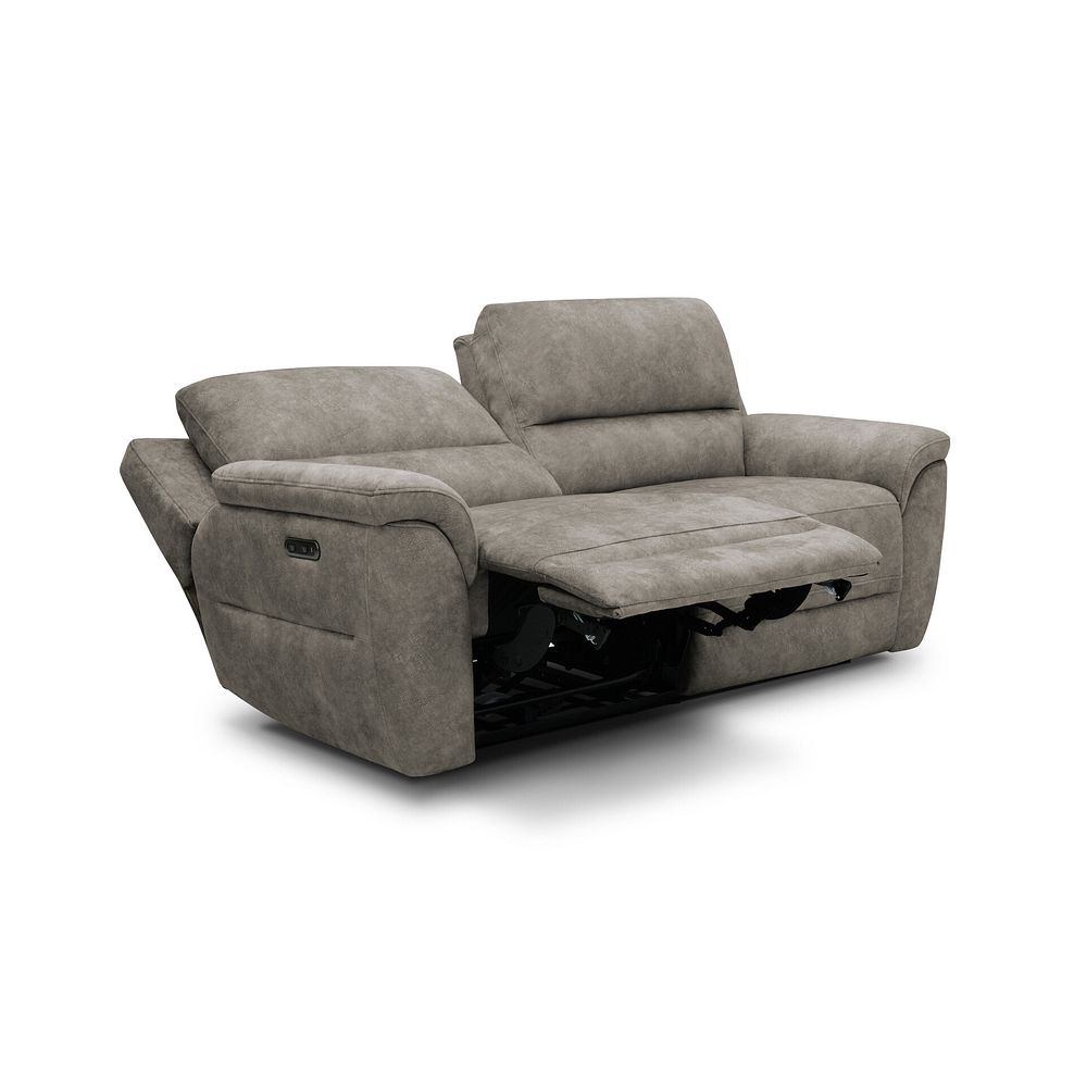 Theo 3 Seater Power Recliner Sofa in Marble Mink Fabric 3