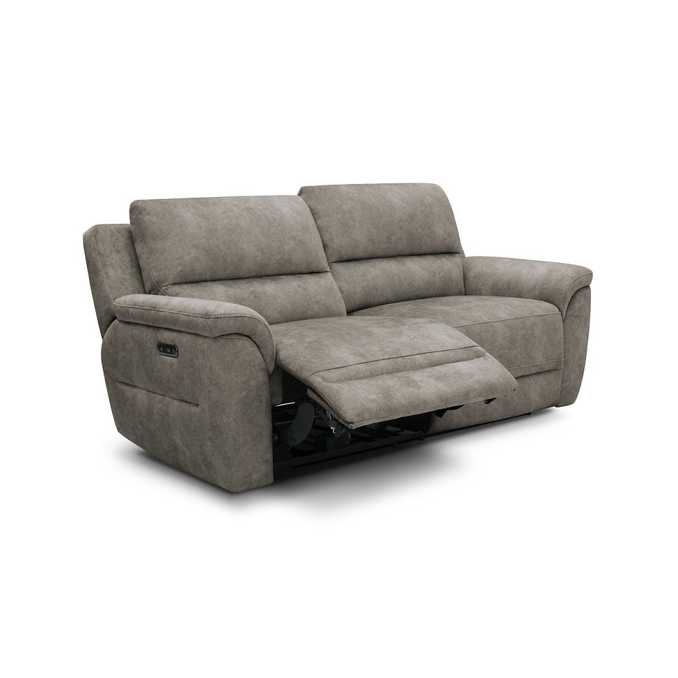 Theo 3 Seater Power Recliner Sofa in Marble Mink Fabric 2