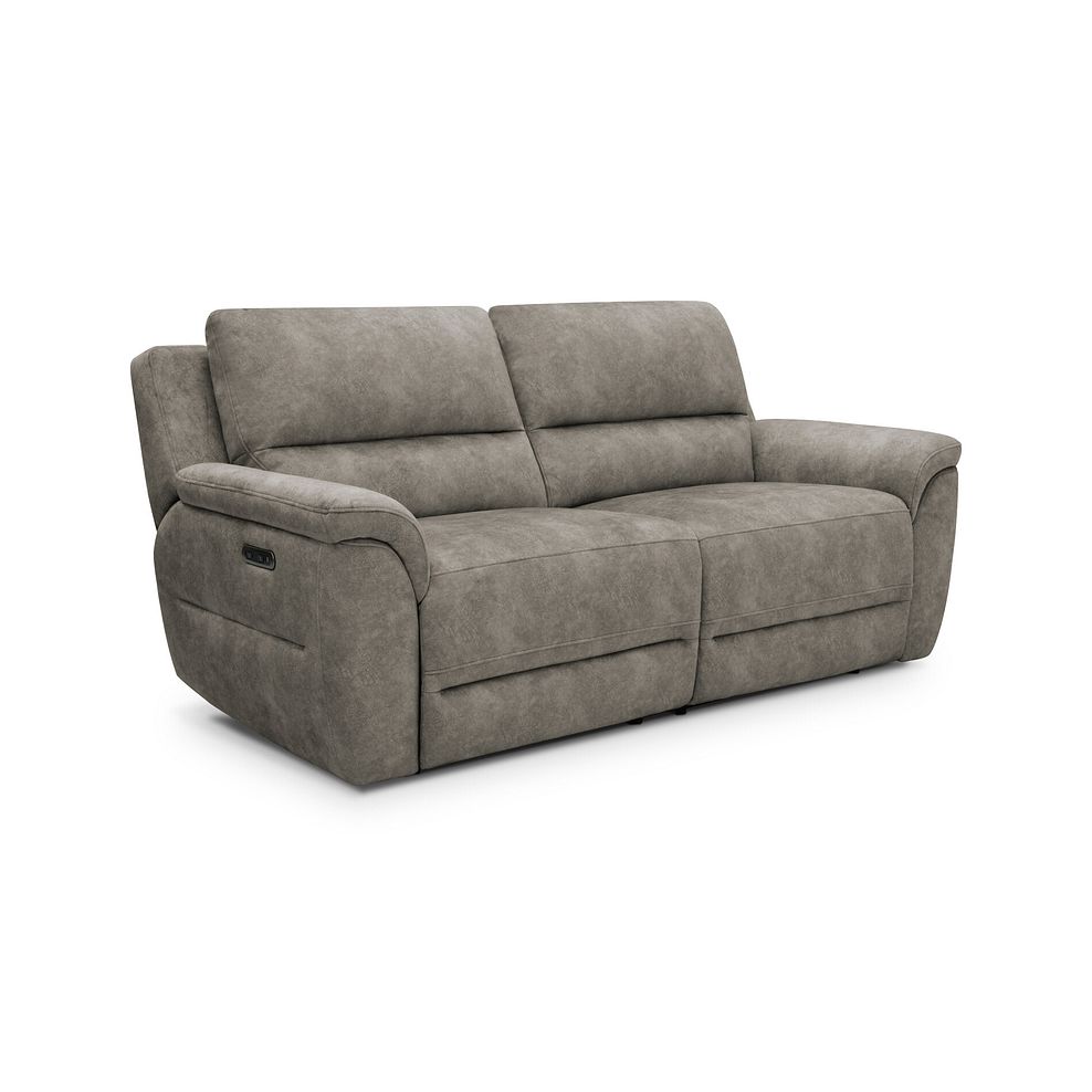 Theo 3 Seater Power Recliner Sofa in Marble Mink Fabric 1