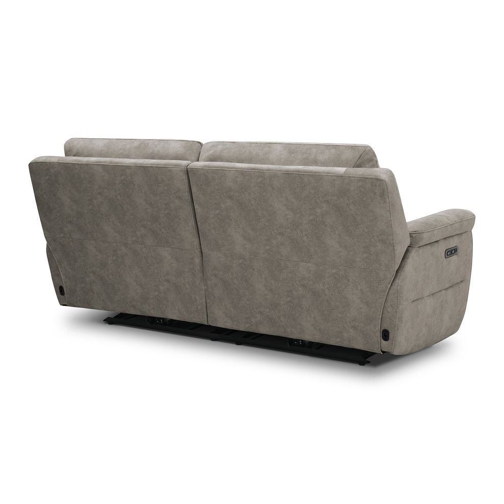 Theo 3 Seater Power Recliner Sofa in Marble Mink Fabric 7