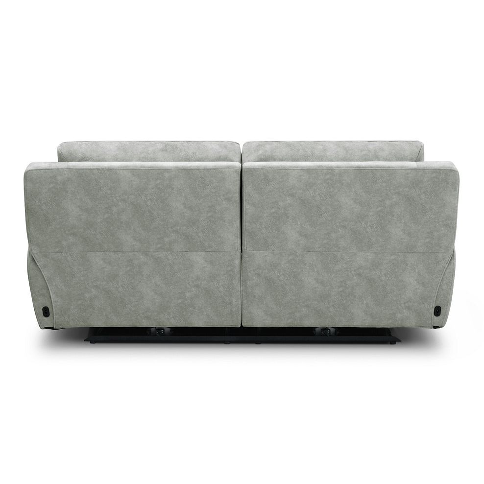 Theo 3 Seater Power Recliner Sofa in Marble Silver Fabric 8