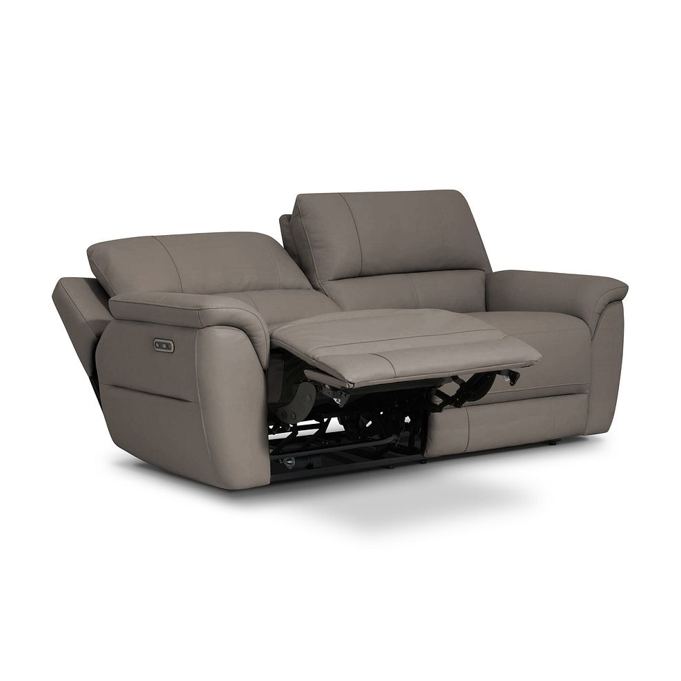 Theo 3 Seater Power Recliner Sofa in Oyster Leather 3