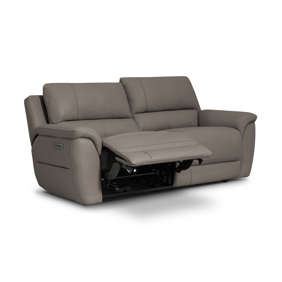 Theo 3 Seater Power Recliner Sofa in Oyster Leather 2