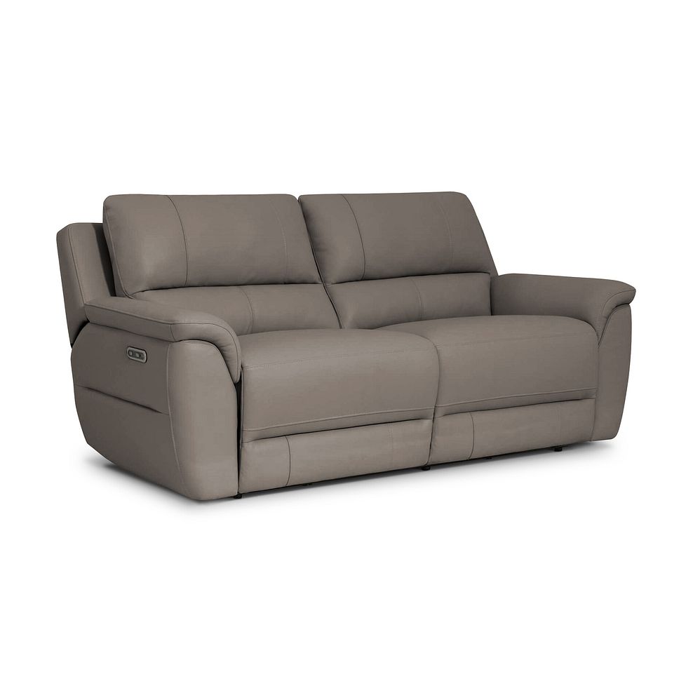 Theo 3 Seater Power Recliner Sofa in Oyster Leather 1